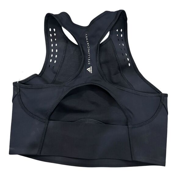 Adidas X Stella McCartney Truepur Black Cropped Sports Bra FU0763 Size XS - Picture 3 of 4
